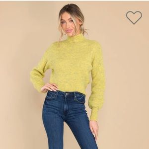 NWT Molly Bracken Lime Cropped Sweater